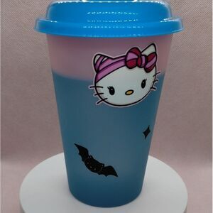 New Hello Kitty Mummy Reusable Color-changing 12oz‎ tumbler with top & straw.